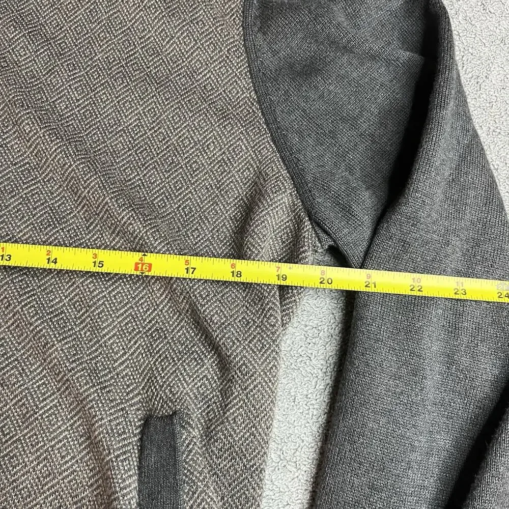 Tommy Bahama Men's M Diamond Springs Full Zip Sweater Jacket Gray Knit Cotton
